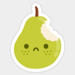 Sad pear Sticker